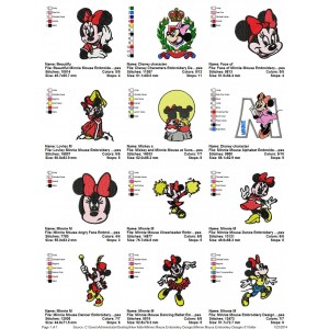 Collection Minnie Mouse Embroidery Designs 01
